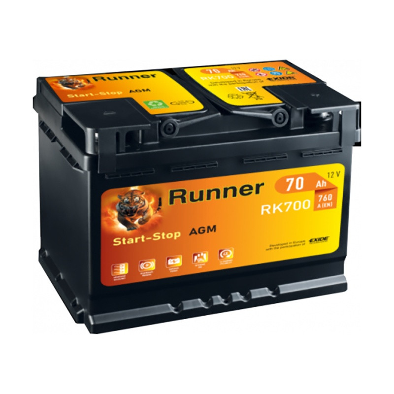 Аккумулятор Runner AGM 6СТ-70 (О.П.) 760А