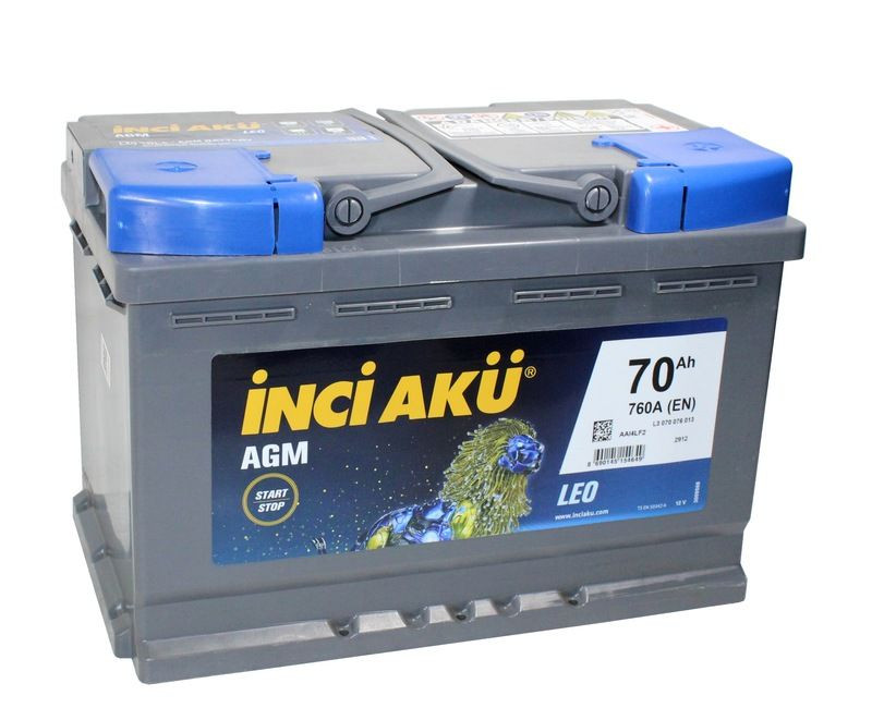 Аккумулятор Inci Aku Start-Stop AGM 6СТ-70 (О.П.) 760А