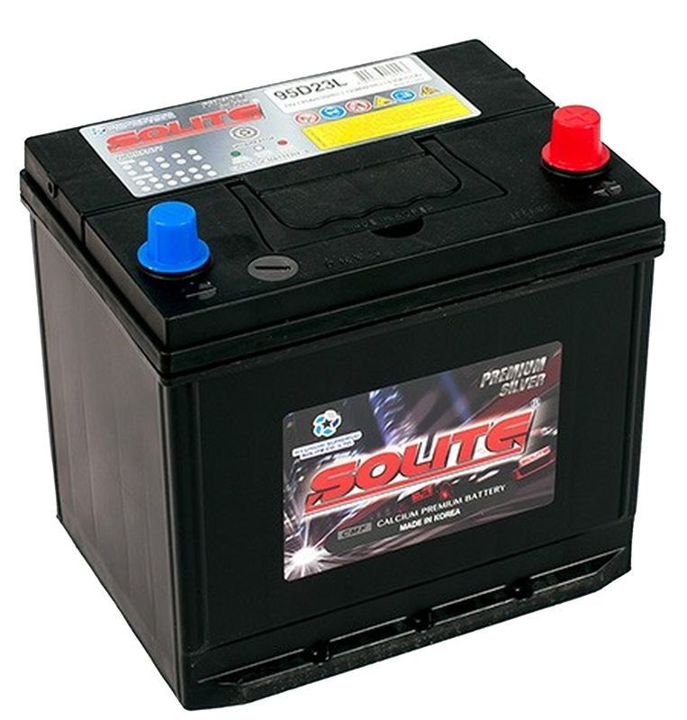 Аккумулятор Solite Silver JIS 6СТ-85 (О.П.) 630А (с буртом) 95D23L