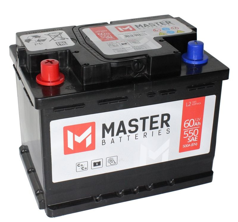 Аккумулятор Master Batteries 6СТ-60 (П.П.) 500А