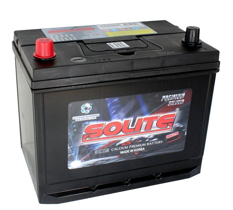 Аккумулятор Solite Silver JIS 6СТ-95 (П.П.) 710А (с буртом) 105D26R