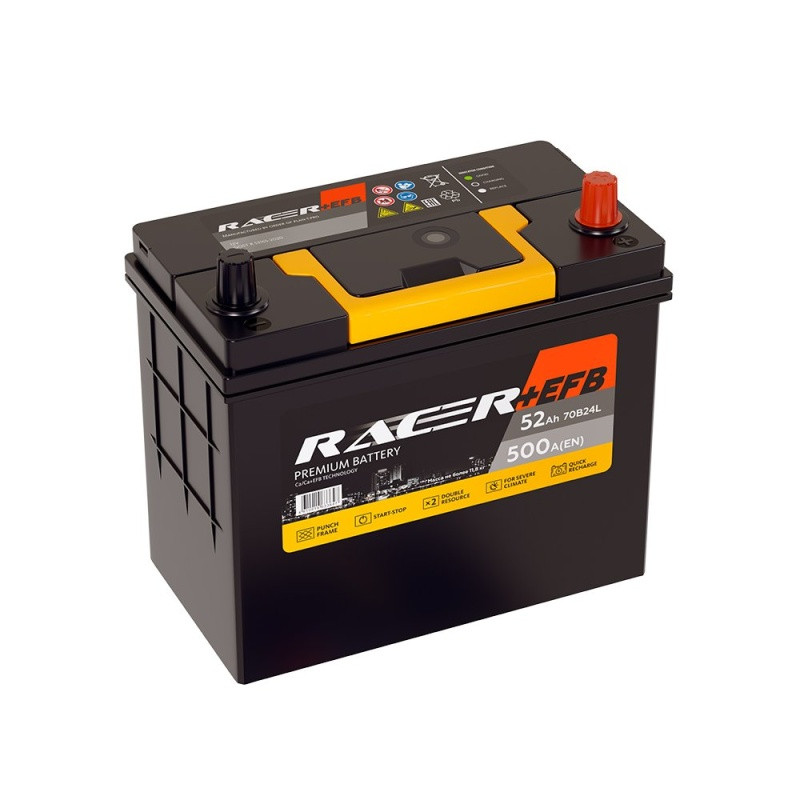 Аккумулятор Racer +EFB 6СТ-52 (О.П.) 500А 45B24L