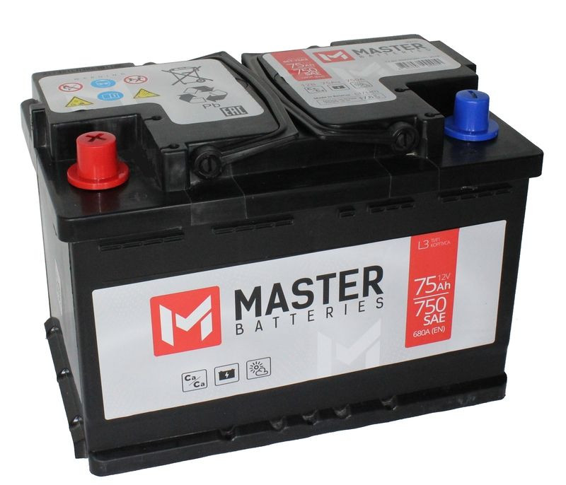 Аккумулятор Master Batteries 6СТ-75 (П.П.) 680А