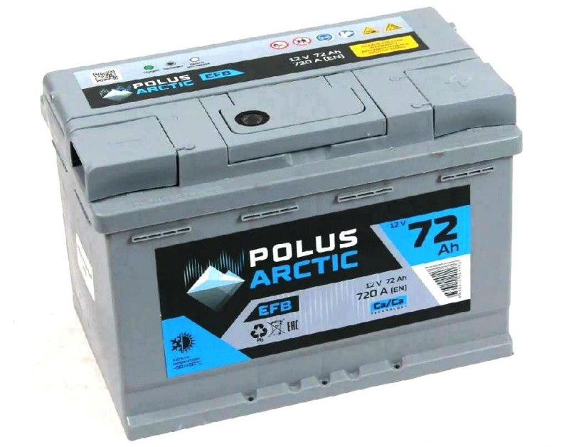 Аккумулятор Polus Arctic EFB 6СТ-72 (О.П.) 720А