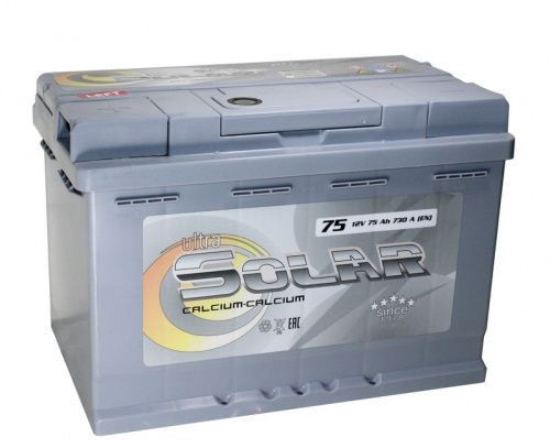 Аккумулятор Ultra Solar Grey 6СТ-75 (П.П.) 730А