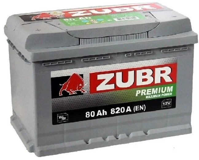 Аккумулятор Zubr Premium 6СТ-80 (П.П.) 820А ООО «Зубр Энерджи»