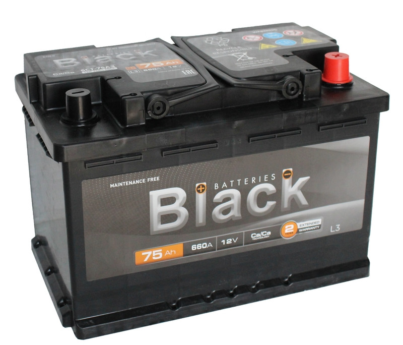 Аккумулятор Black 6СТ-75 (О.П.) 660А