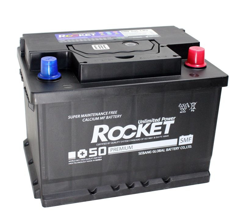 Аккумулятор ROCKET 6СТ-62 (О.П.) 580А Низкий