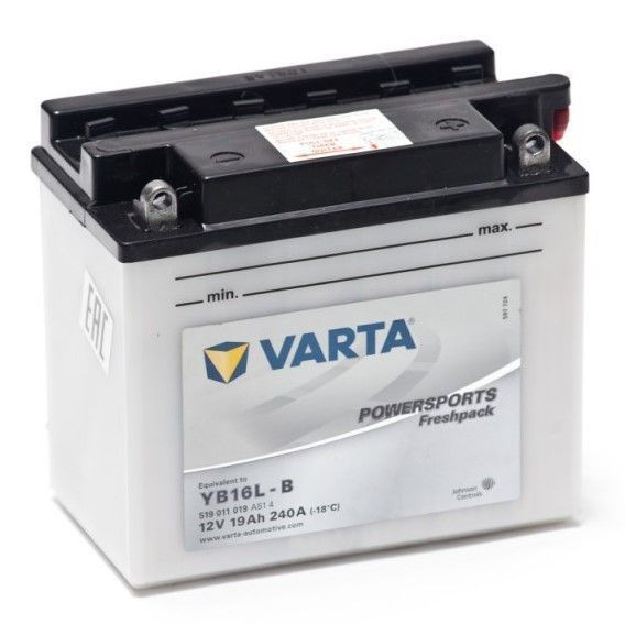 Аккумулятор Varta Powersports Freshpack 19Ач 240А (YB16L-B, CB16L-B) Jonson Controls